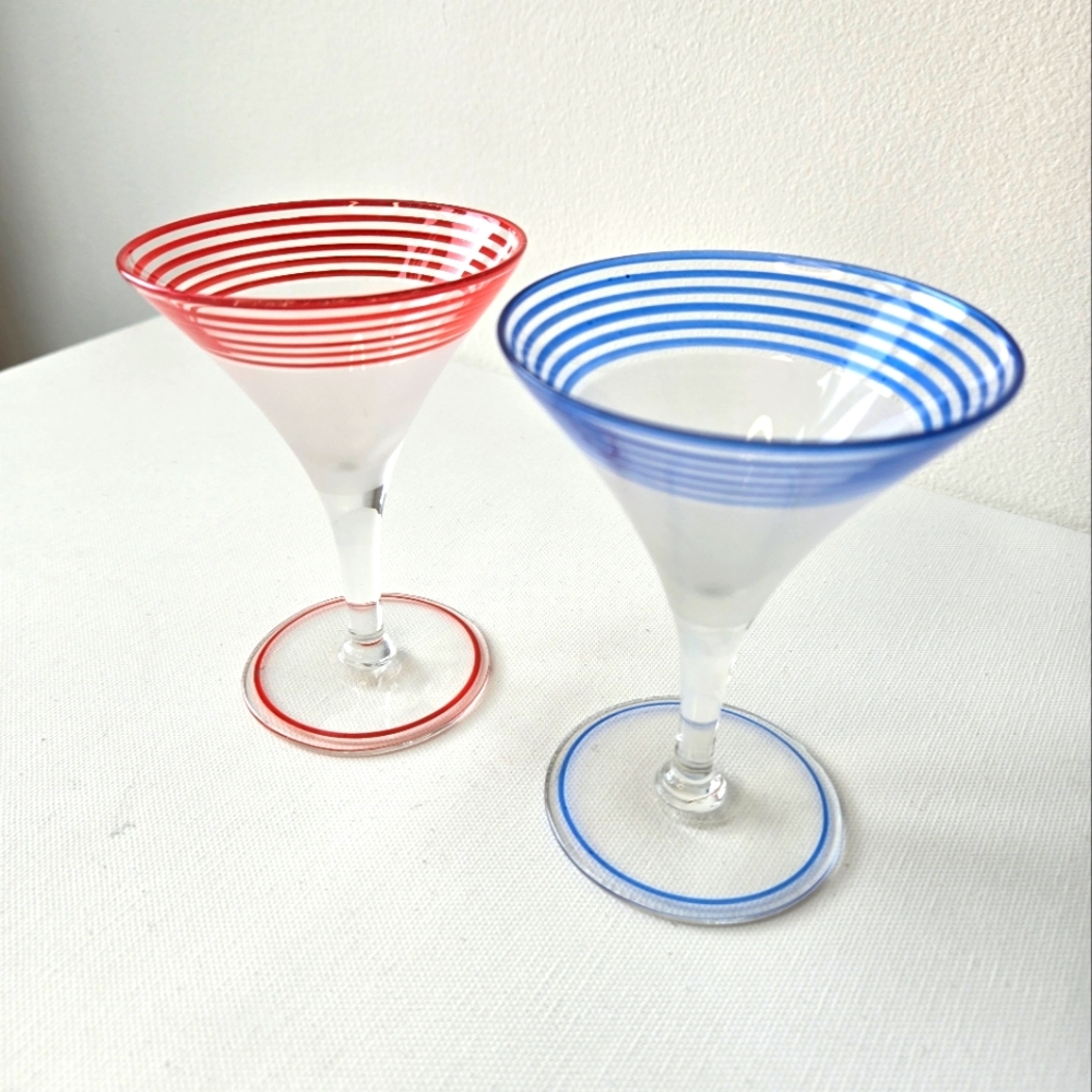 Two cocktail glasses